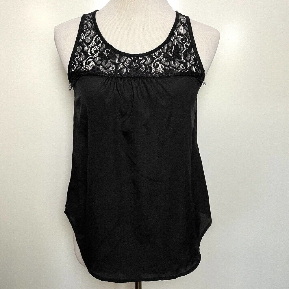 Freebird Womens Small Black Lace Sleeveless Shirt Cami Size SMALL Neutral